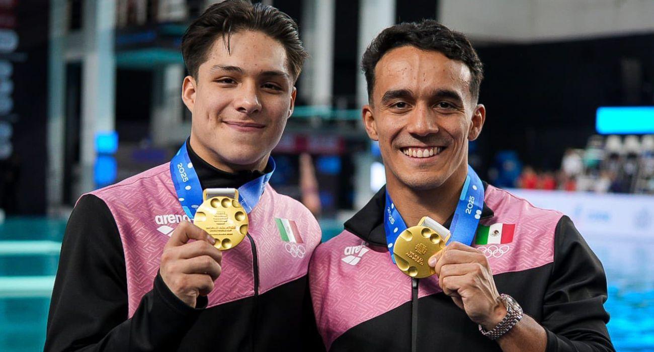 Olvera y Celaya hacen historia y vencen a China en la Copa Mundial de Saltos en Guadalajara