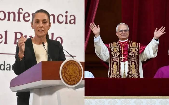 Claudia Sheinbaum felicita al Papa León XIV y reafirma el compromiso de México con la paz y la prosperidad mundial