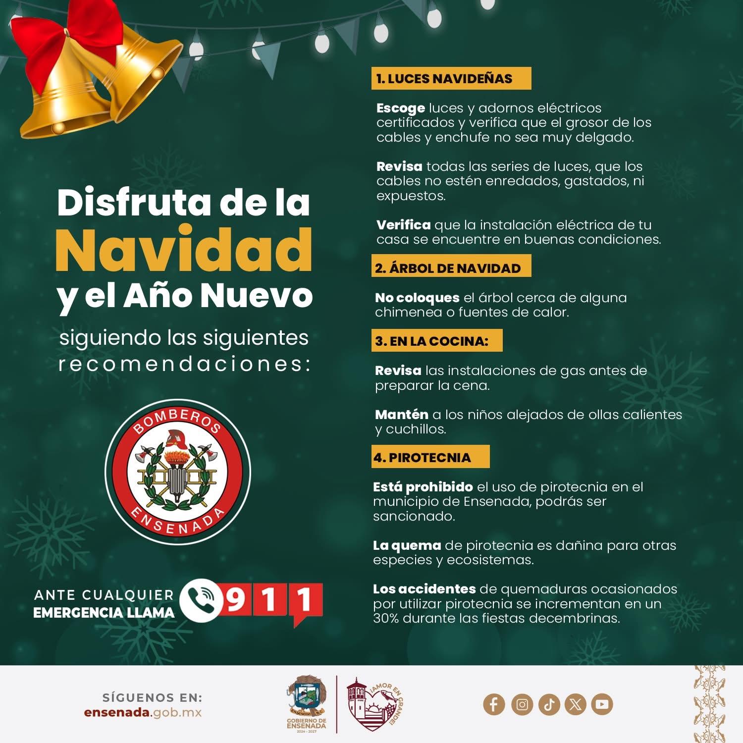 Bomberos Reiteran Llamado a la Prevención Durante la Temporada Decembrina